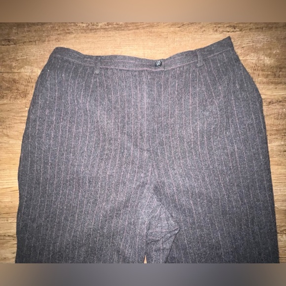 Vtg Pendleton Virgin Wool High Rise Pin Striped Lined Pants Women Size 14 USA D1 - Picture 3 of 11
